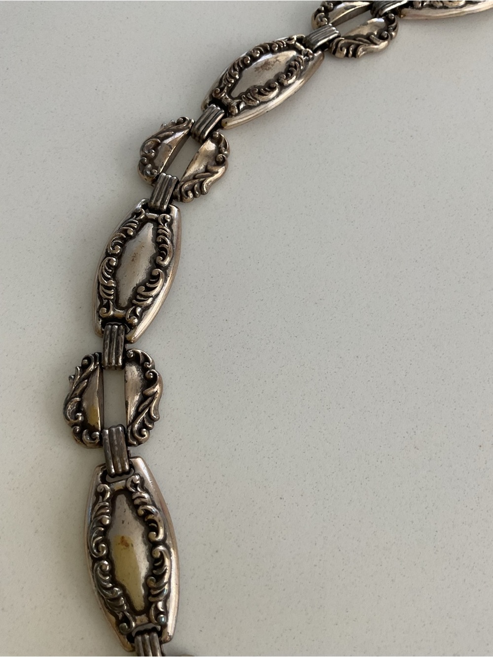 Brighton Antique Silver Heart Dangle Chain Belt 1996 - Picture 7 of 16